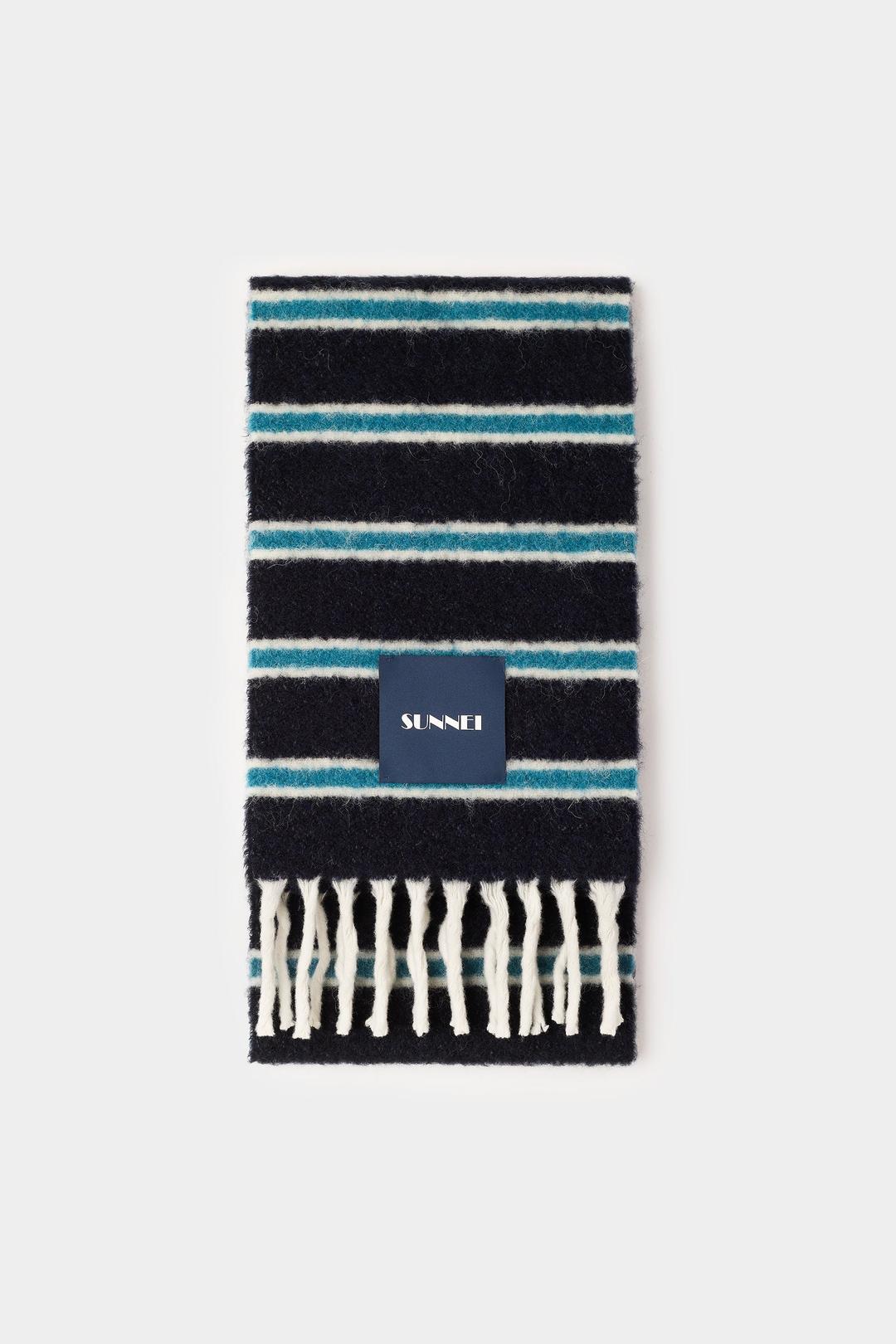 STRIPED SCARF / blue - ONE SIZE