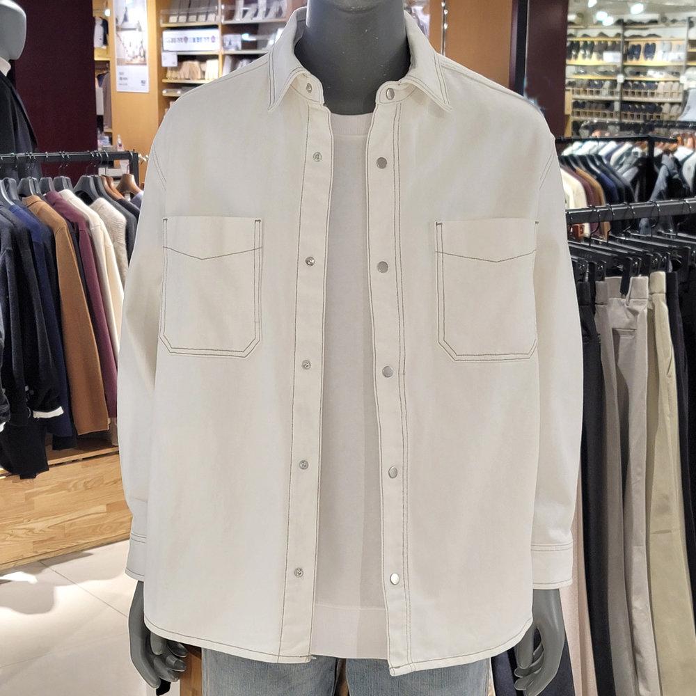 남성 면트윌 배색스티치 셔켓 T221SH131P