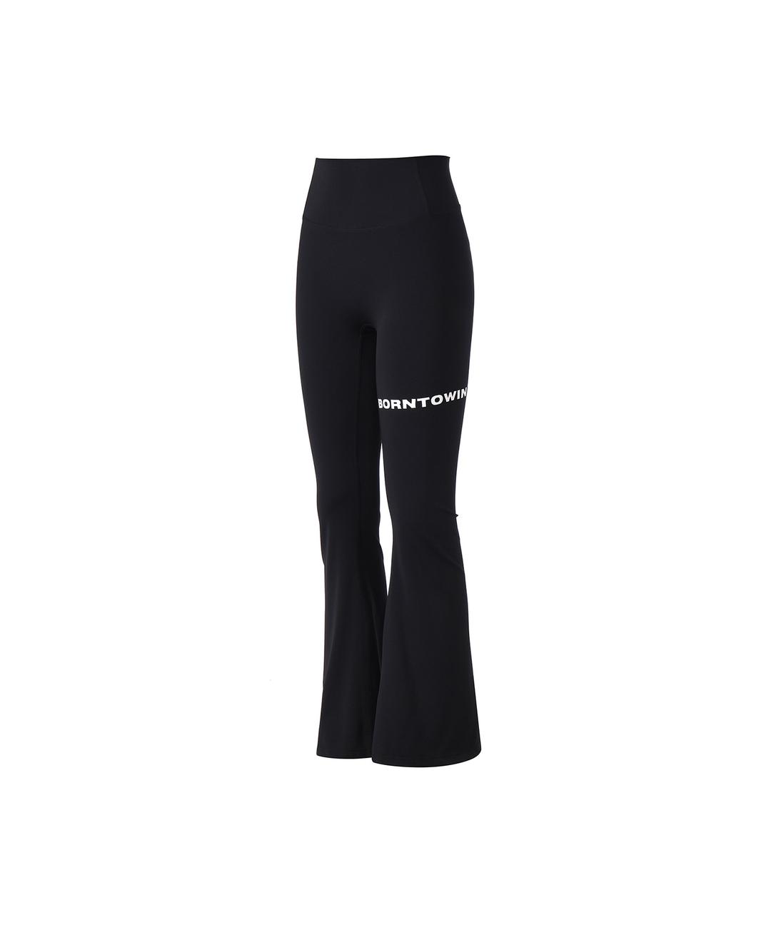 BORNTOWIN LINE BOOTS CUT LEGGINGS [BLACK]
