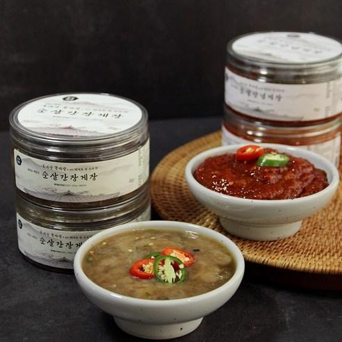 [국내산 꽃게살] 꽃게만찬 순살 간장게장 250g +양념게장 250g, 250g, 2개