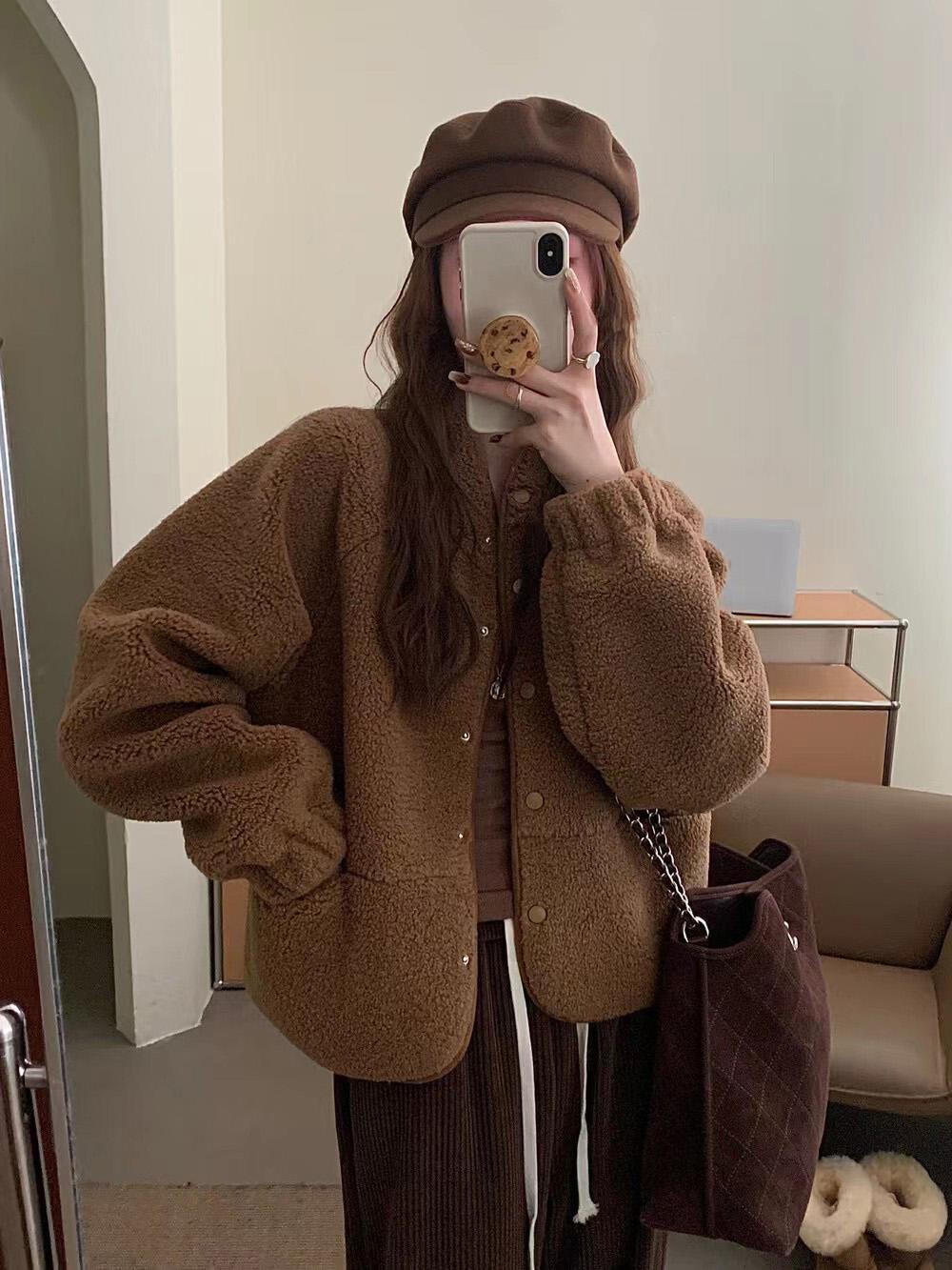 1015마켓 [단독] [🧣자체제작#뽀글이#후리스]리즌 플리스 숏 자켓