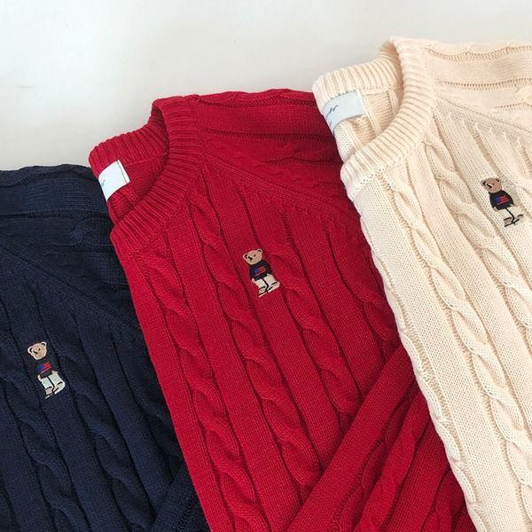 테디꽈배기래글런니트