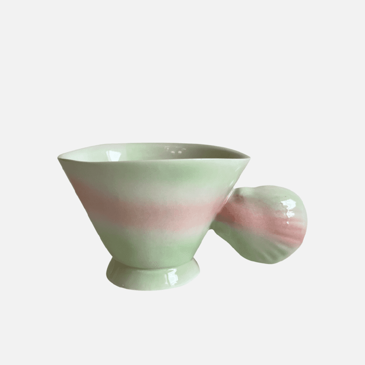 Mint Stripe Shell Cup