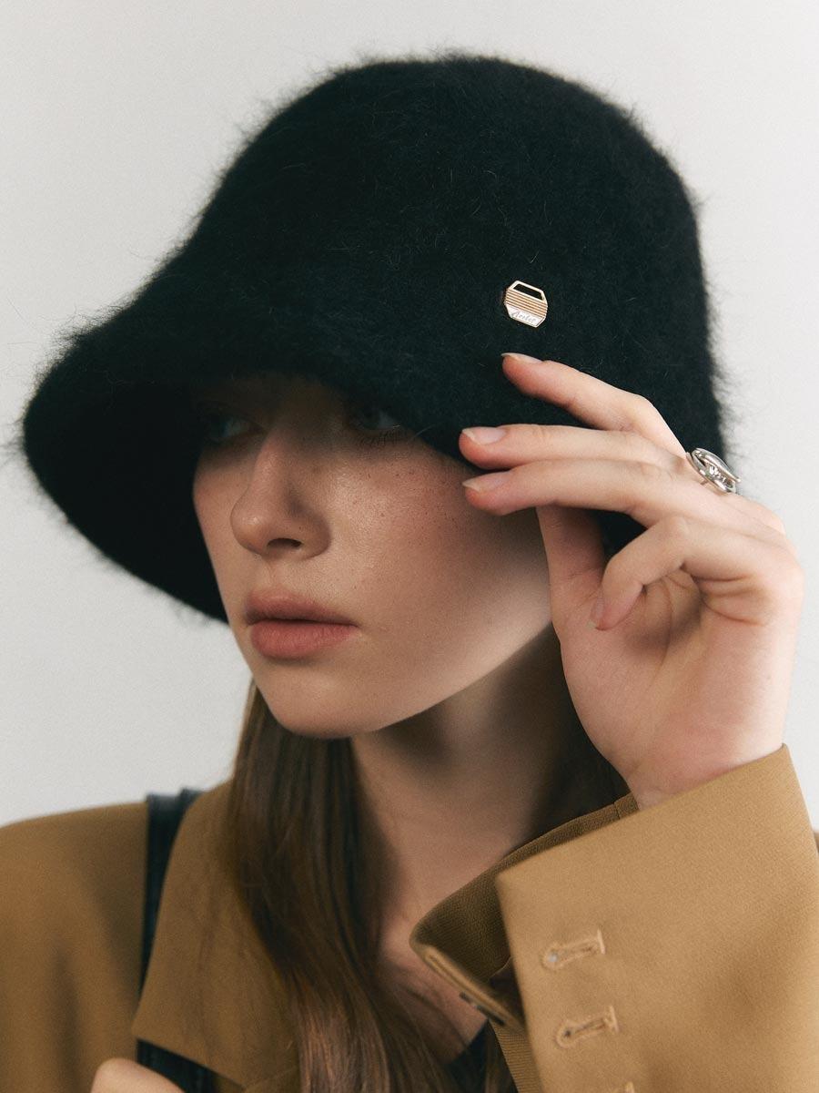 앙고라 울 버킷 햇 H016BK