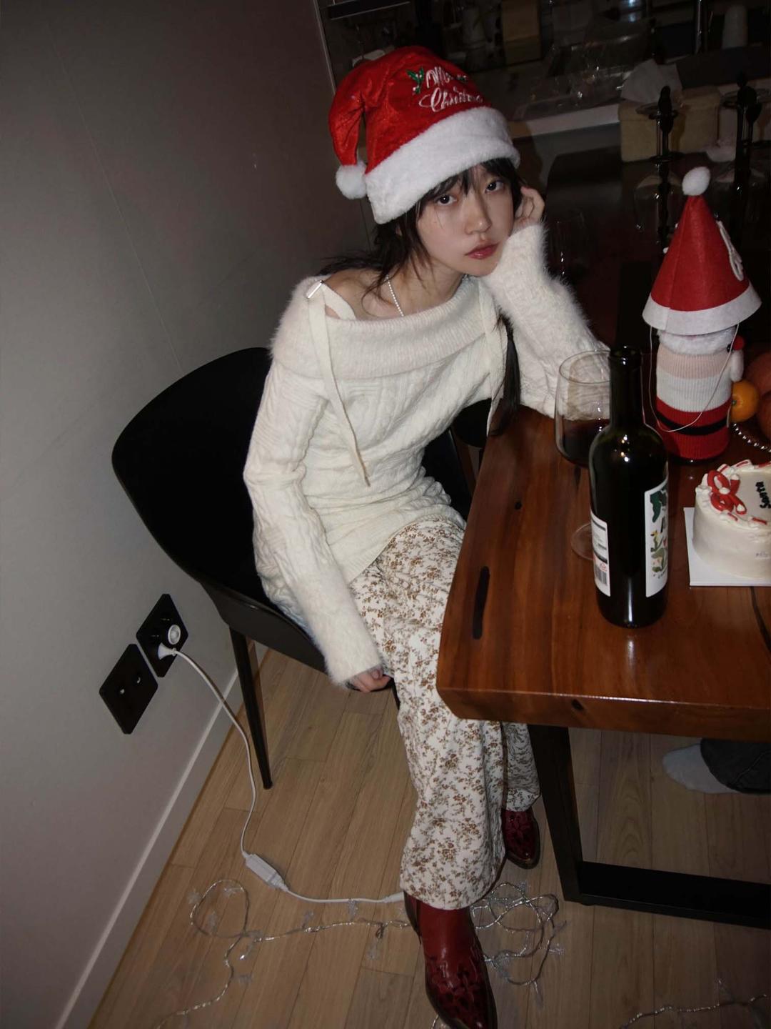 크림 오프 미니원피스