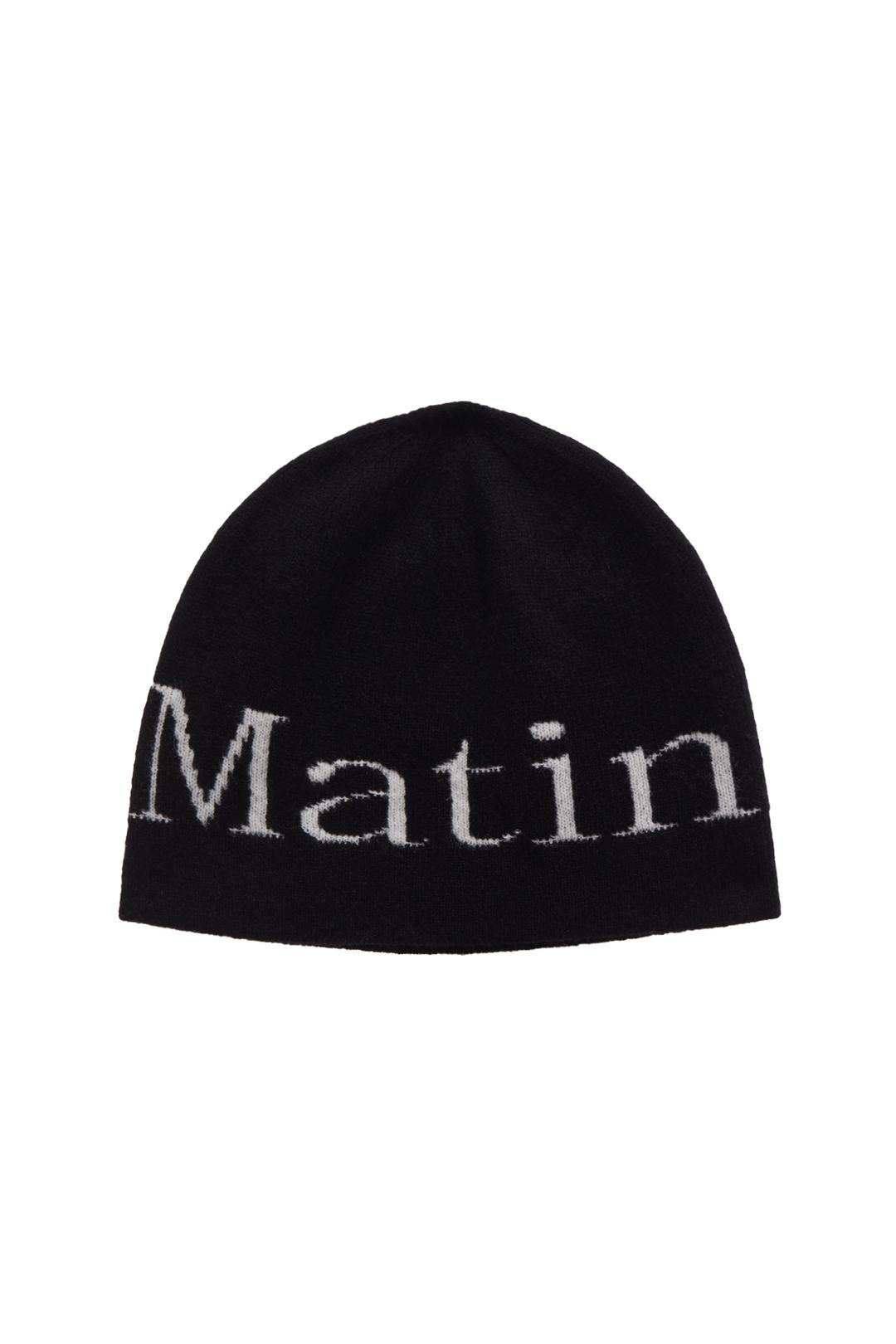 LOGO JACQUARD SHORT BEANIE IN BLACK