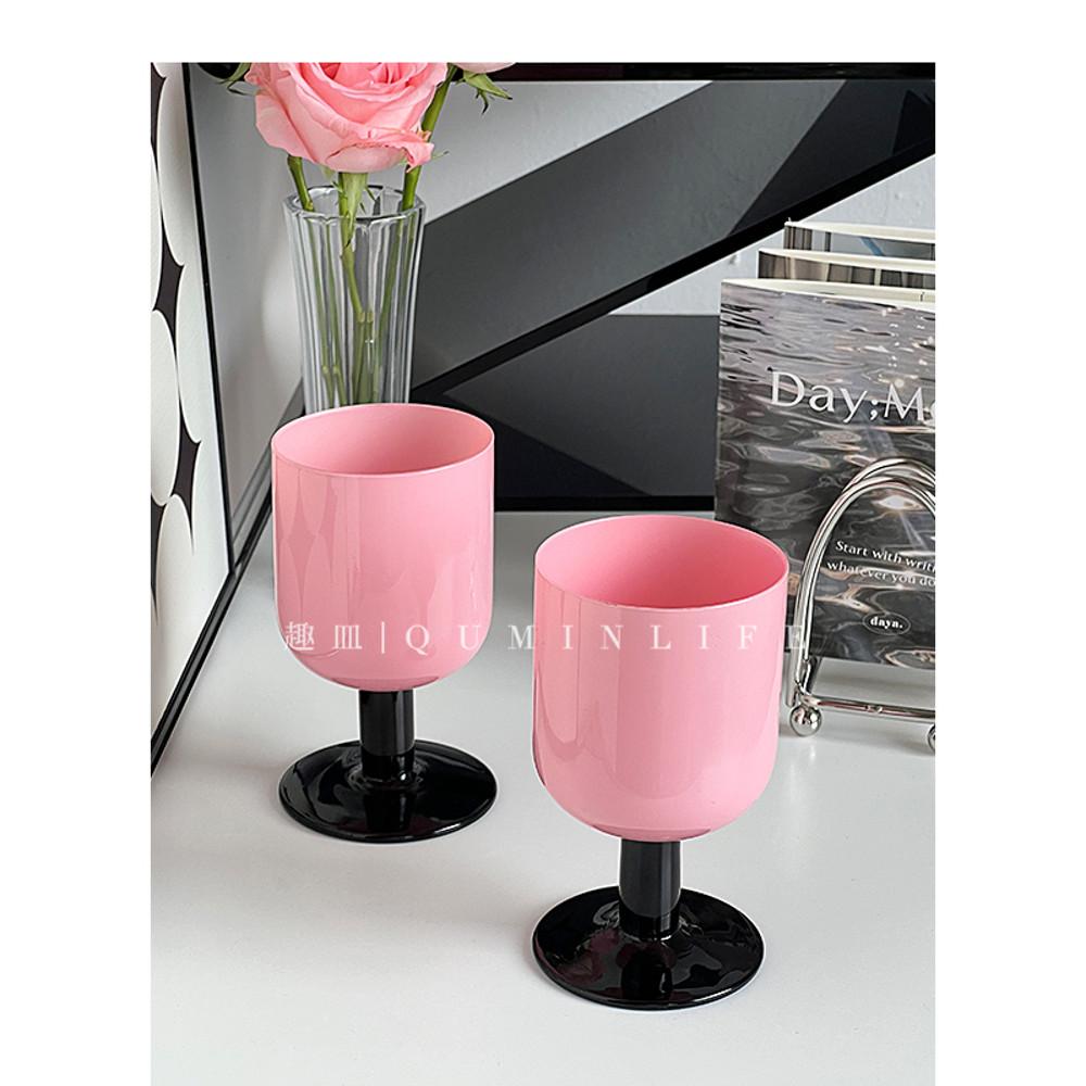 qnmin 고블렛잔 빈티지 레트로 머그잔 힙한 인테리어 와인 칵테일 잔