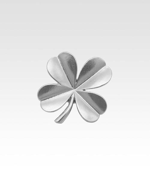 애프터프레이(AFTERPRAY)  리프 클로버 브로치 실버 - 후기 | 무신사