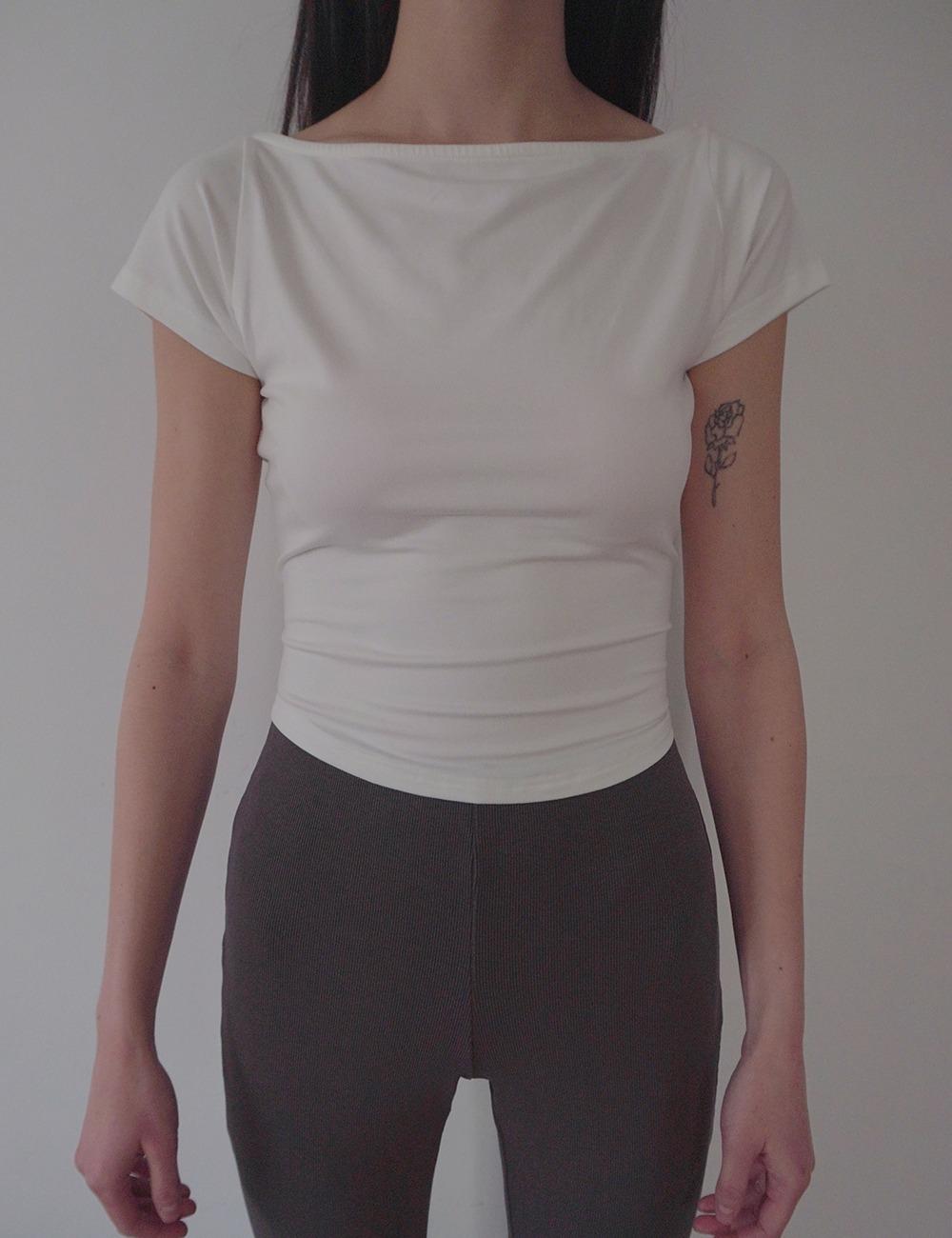 summer backless silky top