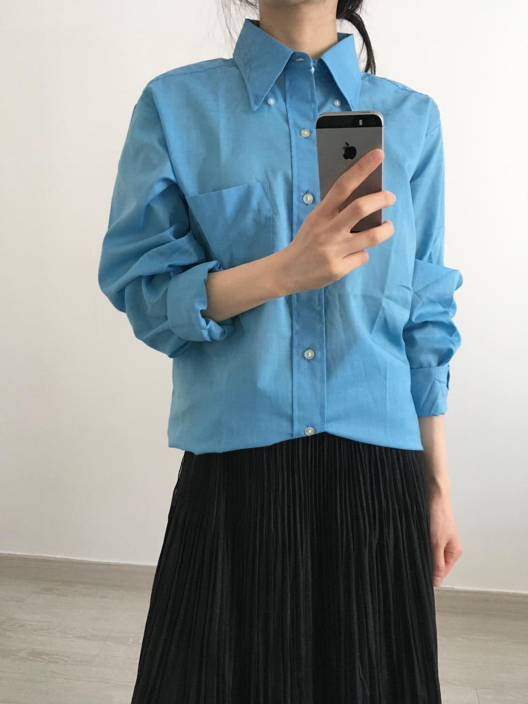 capri blue oxford shirt | 후루츠패밀리