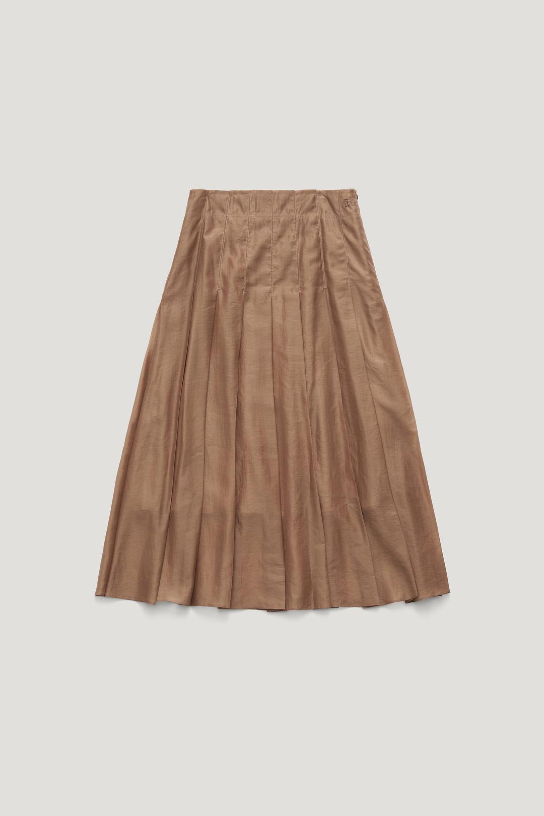PEANUT PLEATS SKIRT_ROSE BROWN / ₩178,000