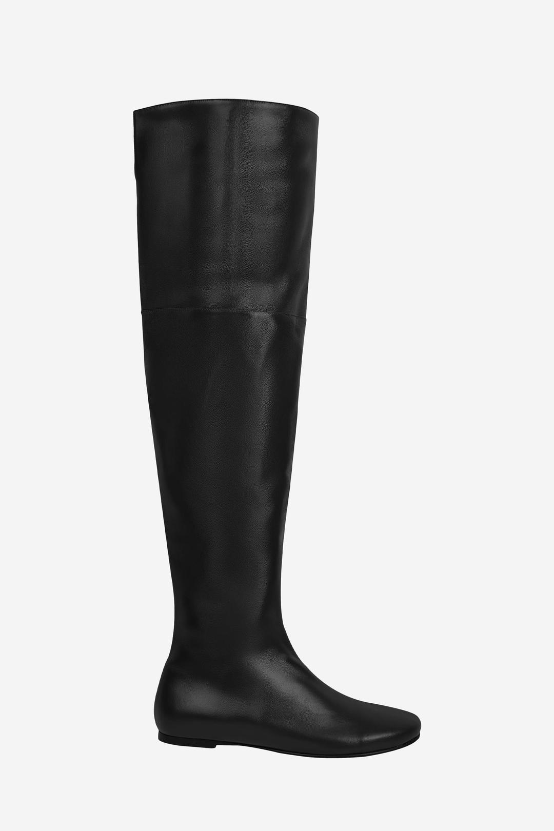 [EXCLUSIVE] KNEE HIGH LEATHER BOOTS / BLACK