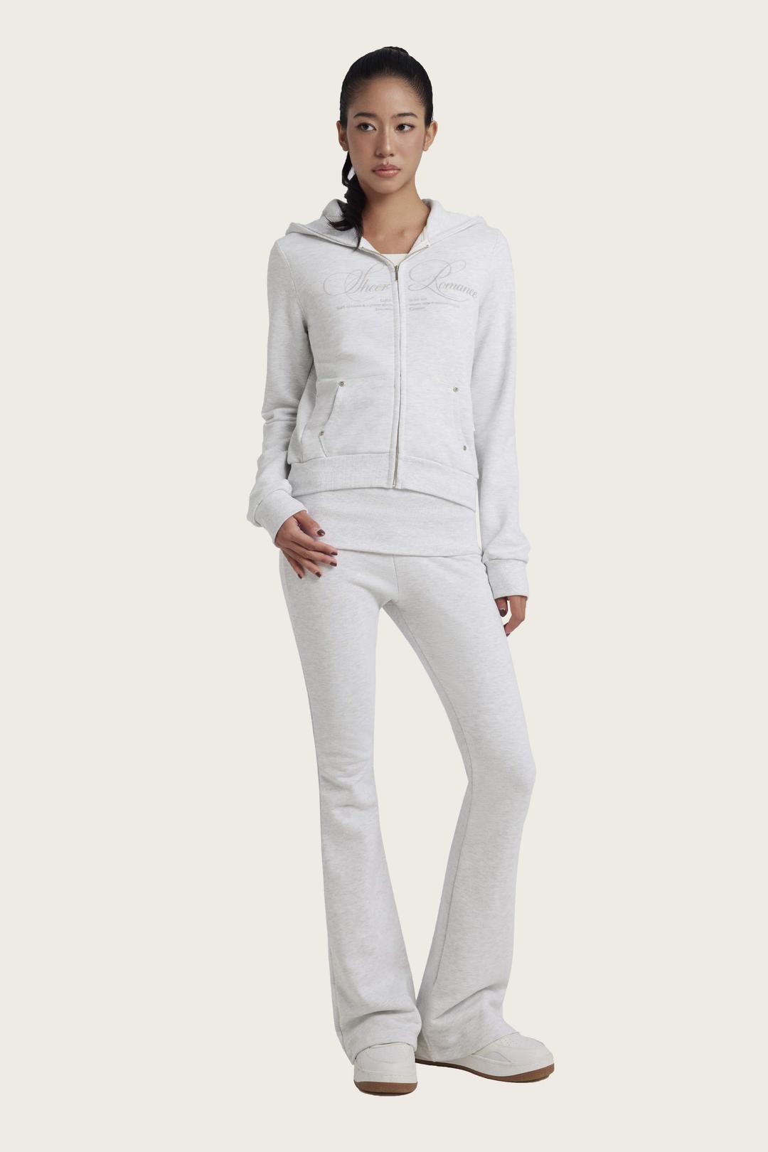 Sheer Romance Folded Pants, Gray