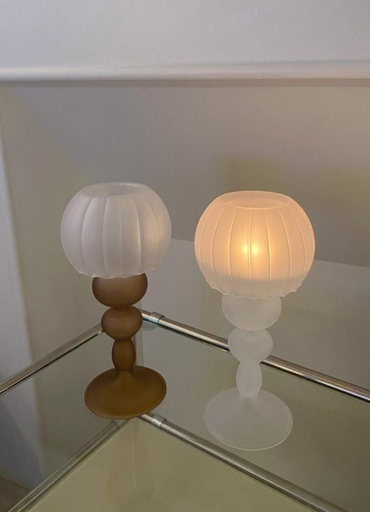 오브제 유리 촛대 빈티지 티라이트 엔틱 글라스 소품 캔들 홀더 집들이선물