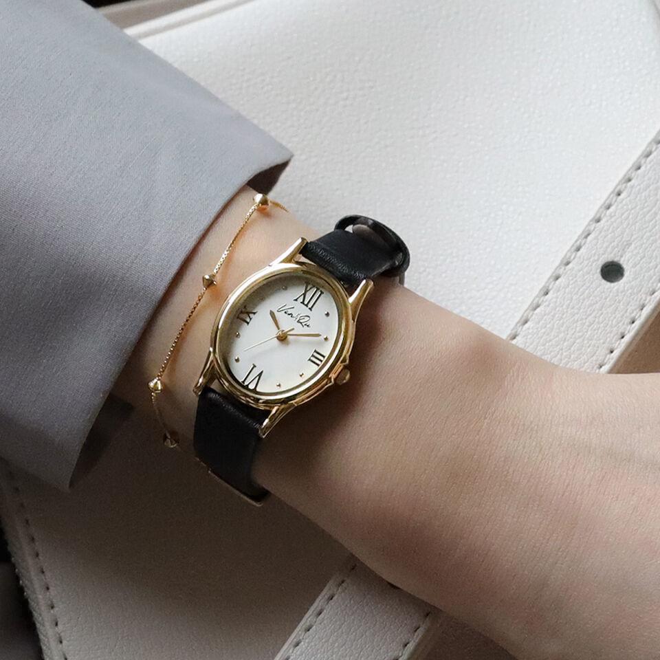 Gem-Gold/Pearl (Black leather)