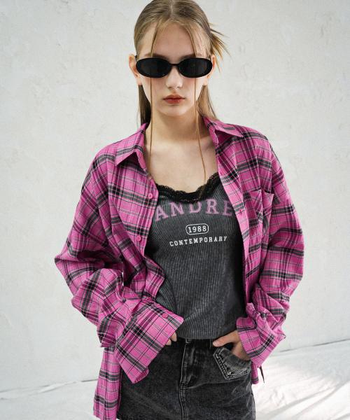 Legacy Overfit Check Shirt PINK