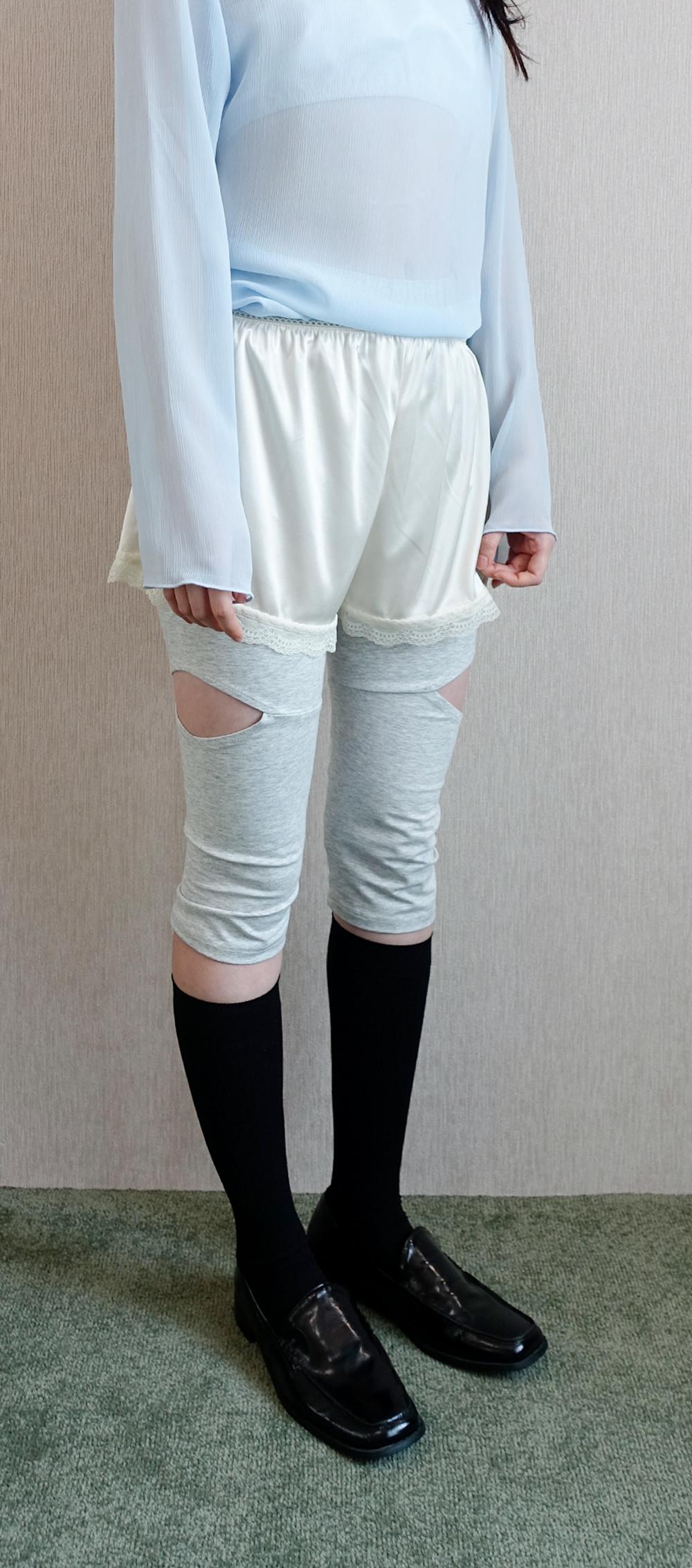 satin lace inner pants