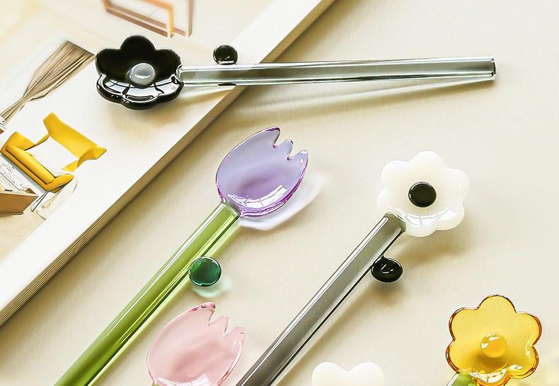 글라스 커트러리 티스푼 수저 숟가락 홈카페