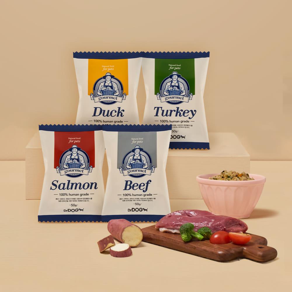 닥터독 고메 화식 4종 멀티팩 50g 4개 