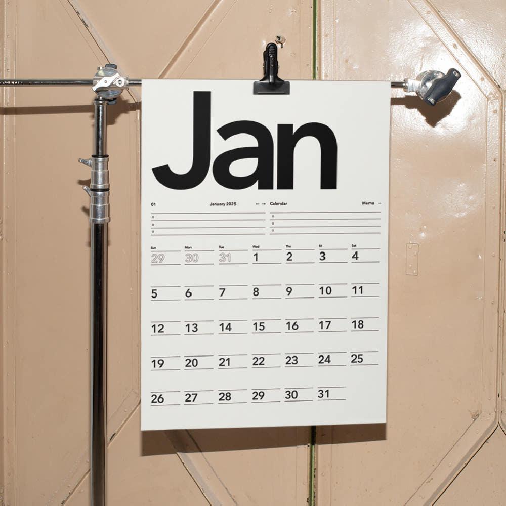 2025 모던달력 모노톤 심플 미니멀인테리어 낱장달력 Minimalist