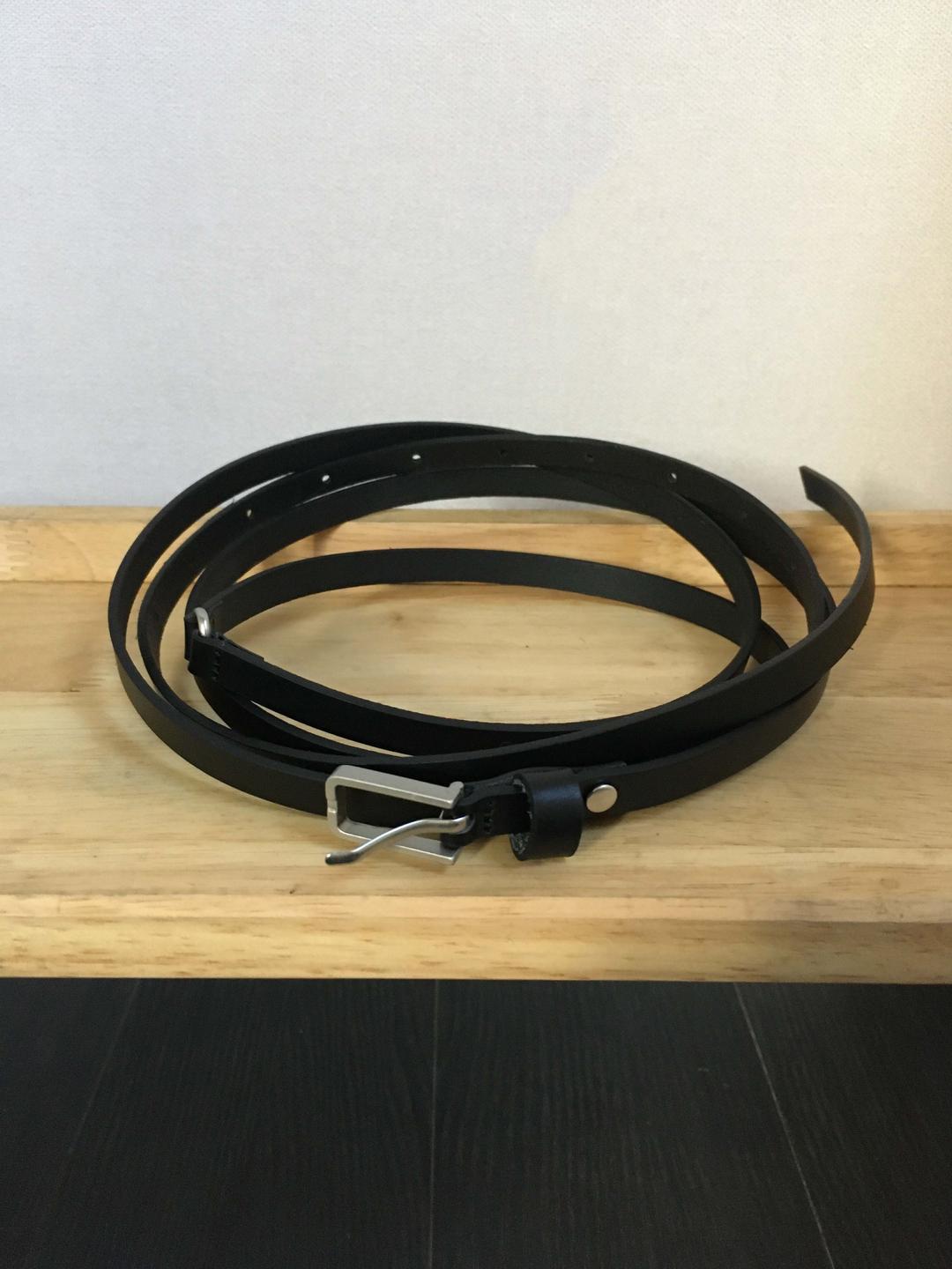 DOUBLE LAYER LONG BELT_BLACK