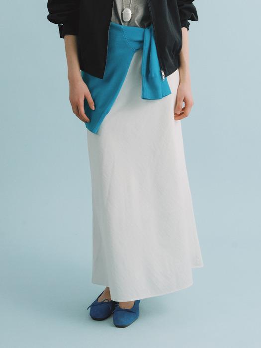 Q Fluid A Line Long Skirt_Off White