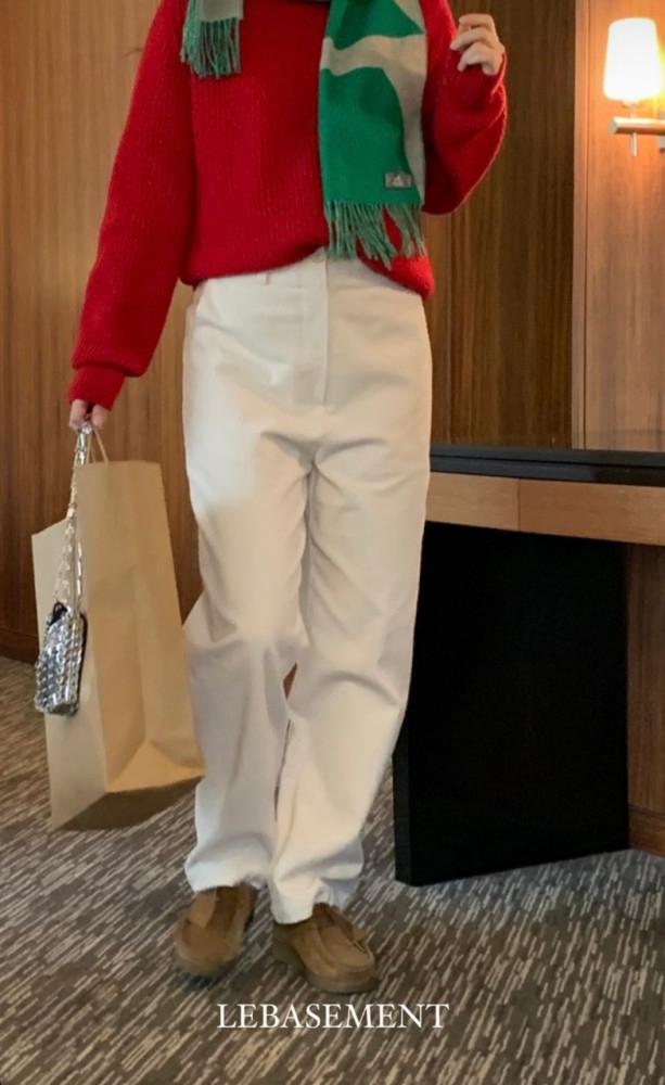 [SALE 레드 당일배송] 80 레이라이 시야 캐시미어 골지 니트