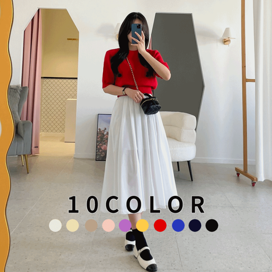 플보 라운드 볼륨 니트