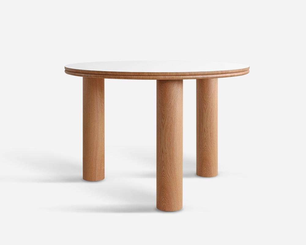 지오 원형 테이블 화이트