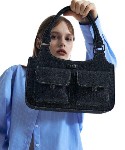 린다(Linda) 데님 토트백 (흑청/Denim Black)