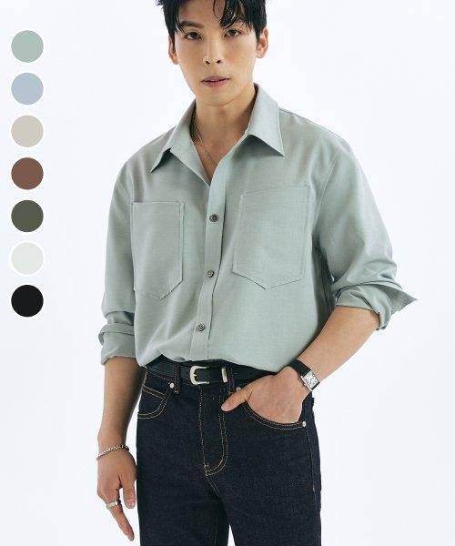 [LMOOD X 깡 스타일리스트] 썬웰 라이크 린넨 세미오버 셔츠 (7 COLOR)