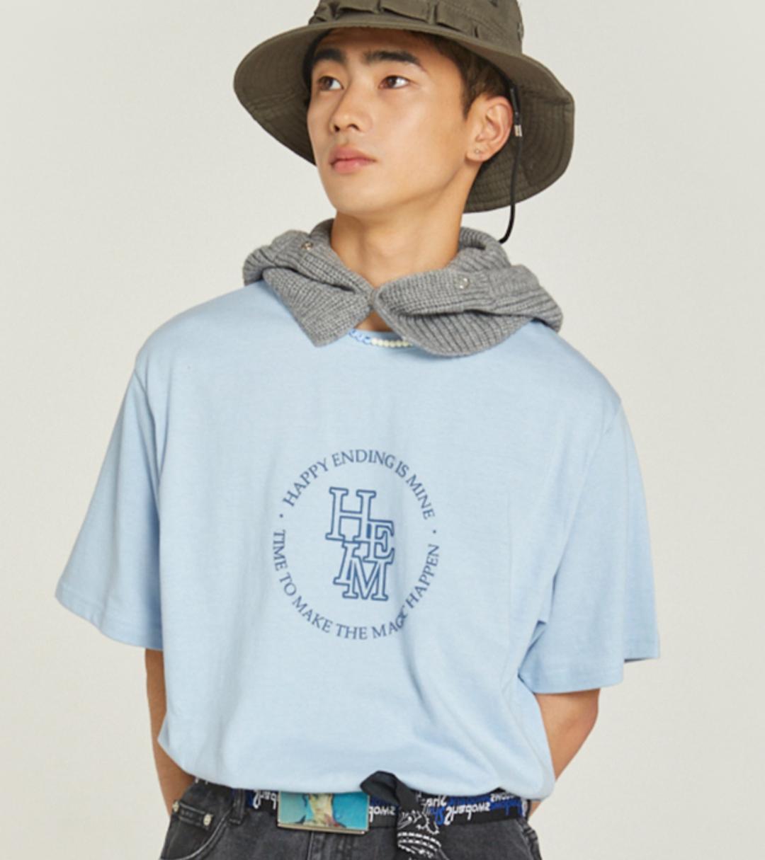 ROUND OUTLINE HEIM T-SHIRT (BLUE)