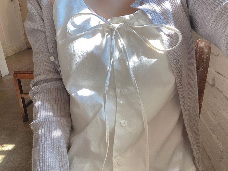 [SOA]  Juliet ribbon top (줄리엣 리본 탑) *ivory