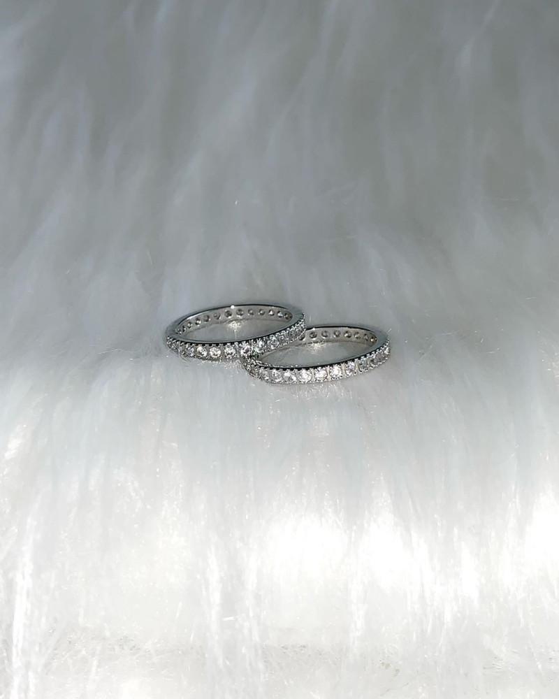 cubic slim ring 가드링 큐빅 반지 테니스 반지