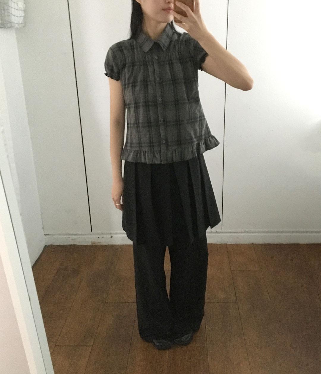 slow vintage check shirt (2c)