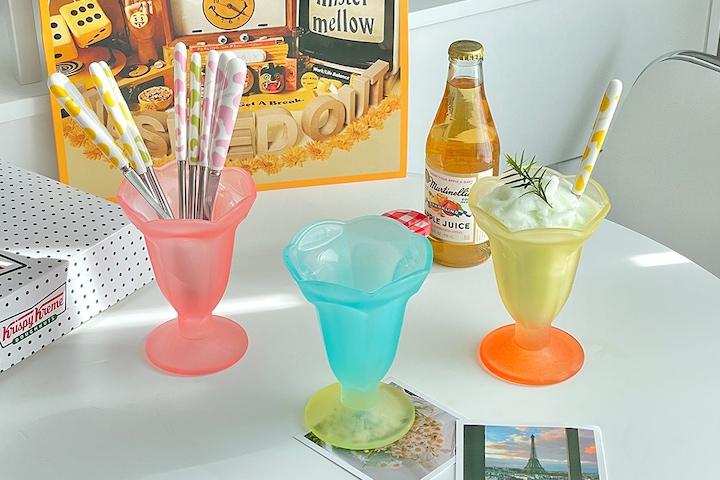 그라데이션 컬러 파르페컵 고블렛화병 3colors