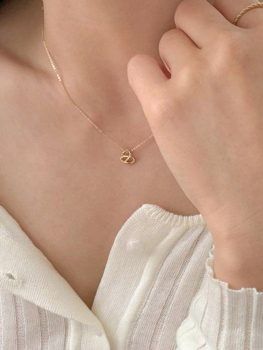 14k 오트 프레즐 목걸이