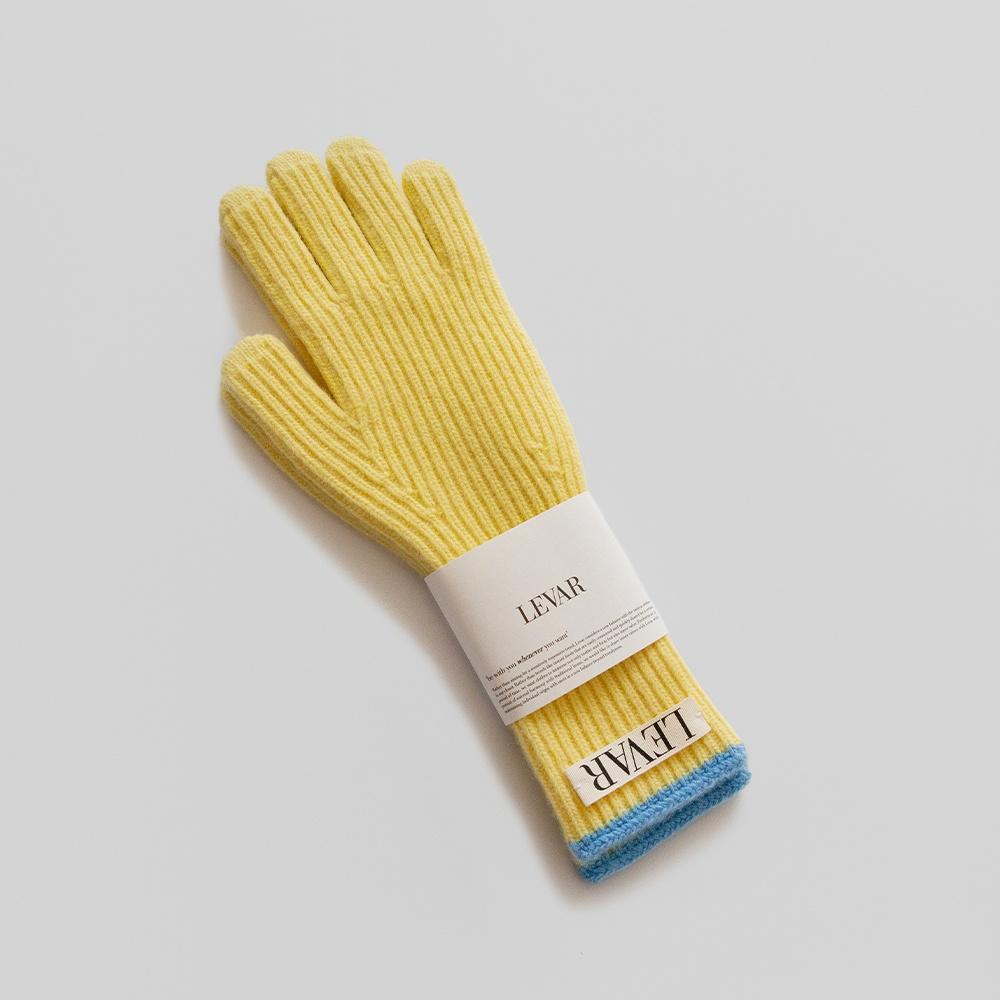 Levar Wool Knit Gloves - Warm Yellow
