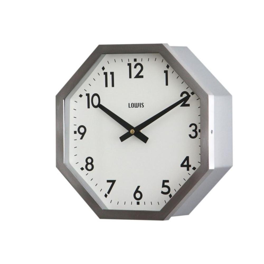 LOWIS OCTAGON CLOCK - SILVER / SBTCH