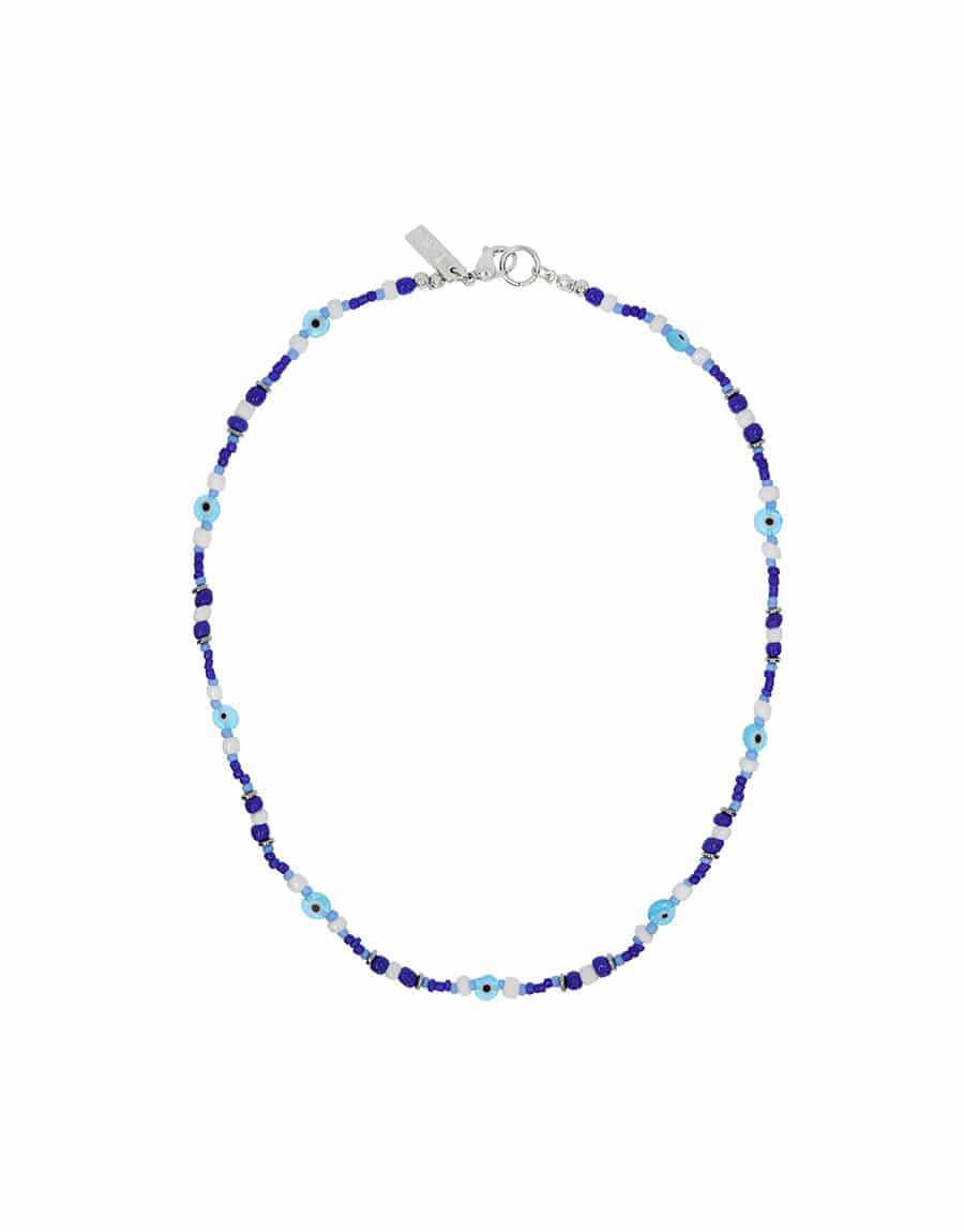 [1068] Ocean Blue Eyes Necklace