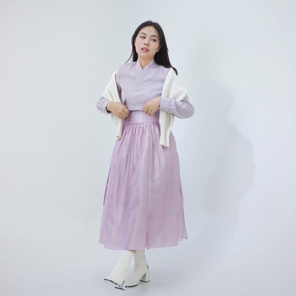 [skirt] 라벤더 허리치마 K랩스커트