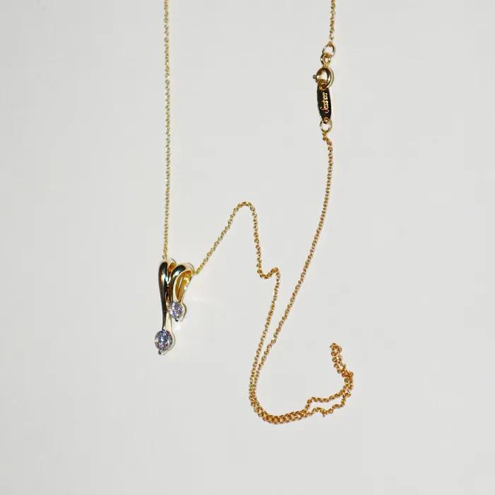 VINTAGE DOUBLE STONE NECKLACE