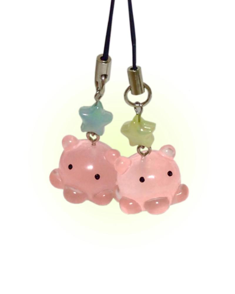 아기 문어 야광 비즈 키링 키링제작 (우정 콜북 가방)