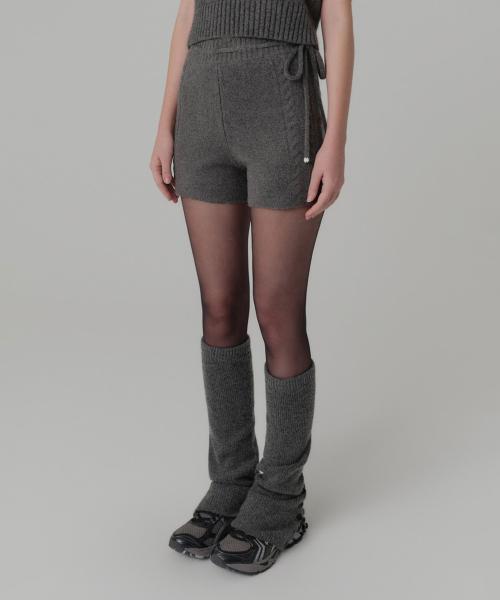 키코 울 니트 쇼츠_차콜 / KIKO WOOL KNIT SHORTS_CHARCOAL