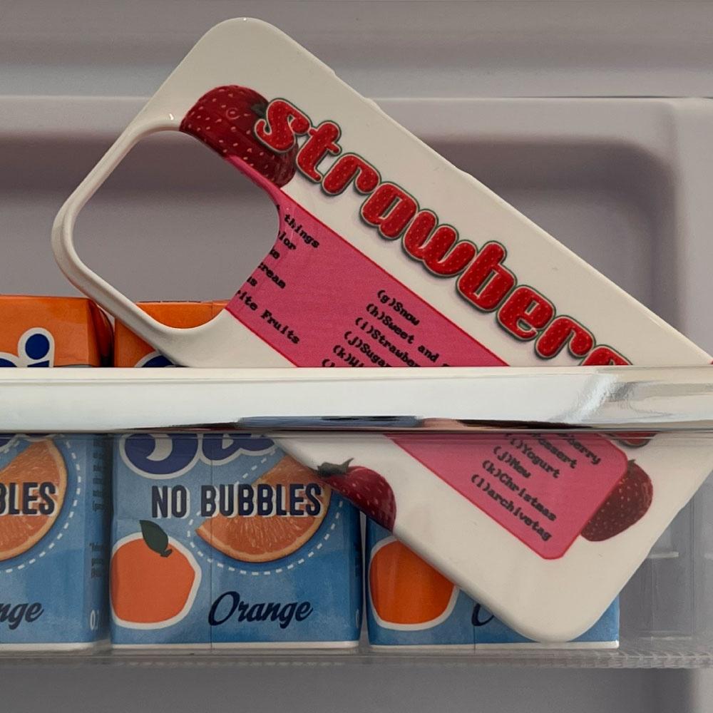 Strawberry Menu Hard Phone Case