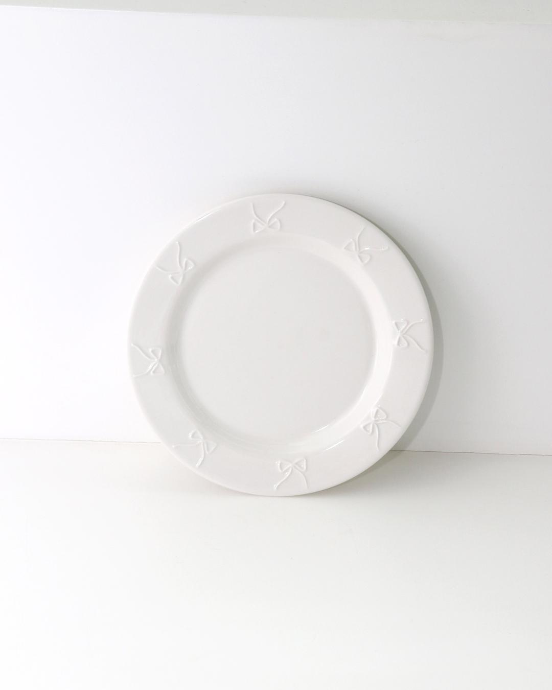 ribbon plate(white)