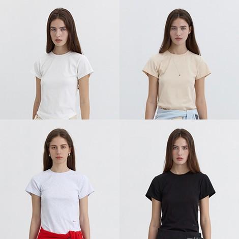 CURVED HEM SLIM-FIT TOP_UDTS5B225