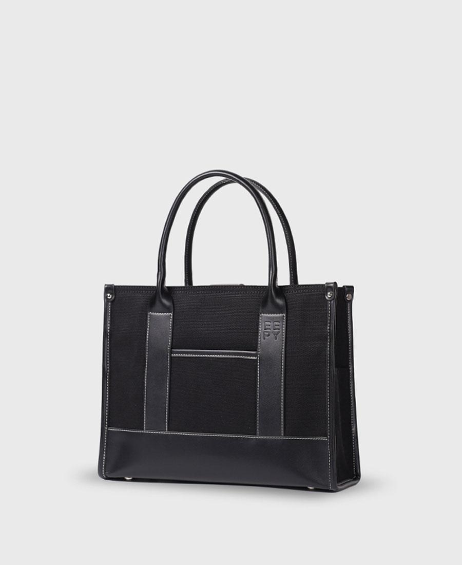 이피 아이브백 M 올블랙 토트백