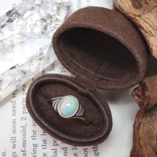 천연 에티오피아 오팔 심플 데일리 원석 반지