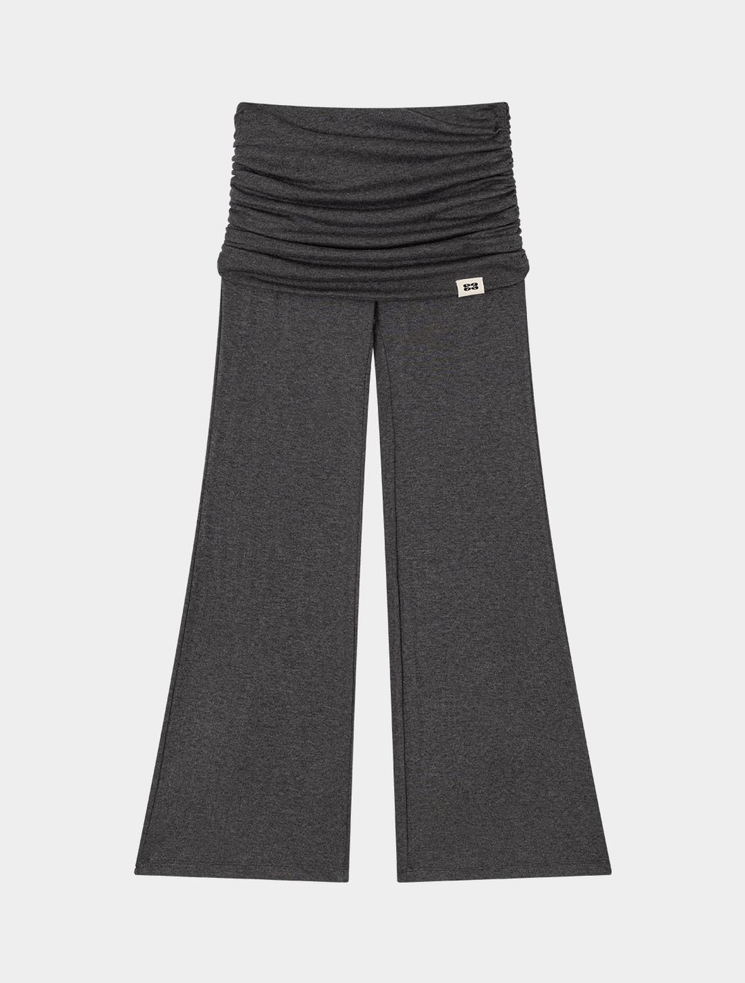 Yoga Flow Foldover Pants (Charcoal)
